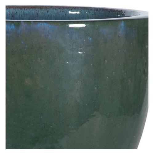  DEKORATİF SIRLI TOPRAK SAKSI YEŞİM 37X34