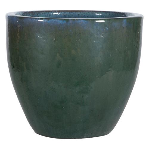  DEKORATİF SIRLI TOPRAK SAKSI YEŞİM 37X34