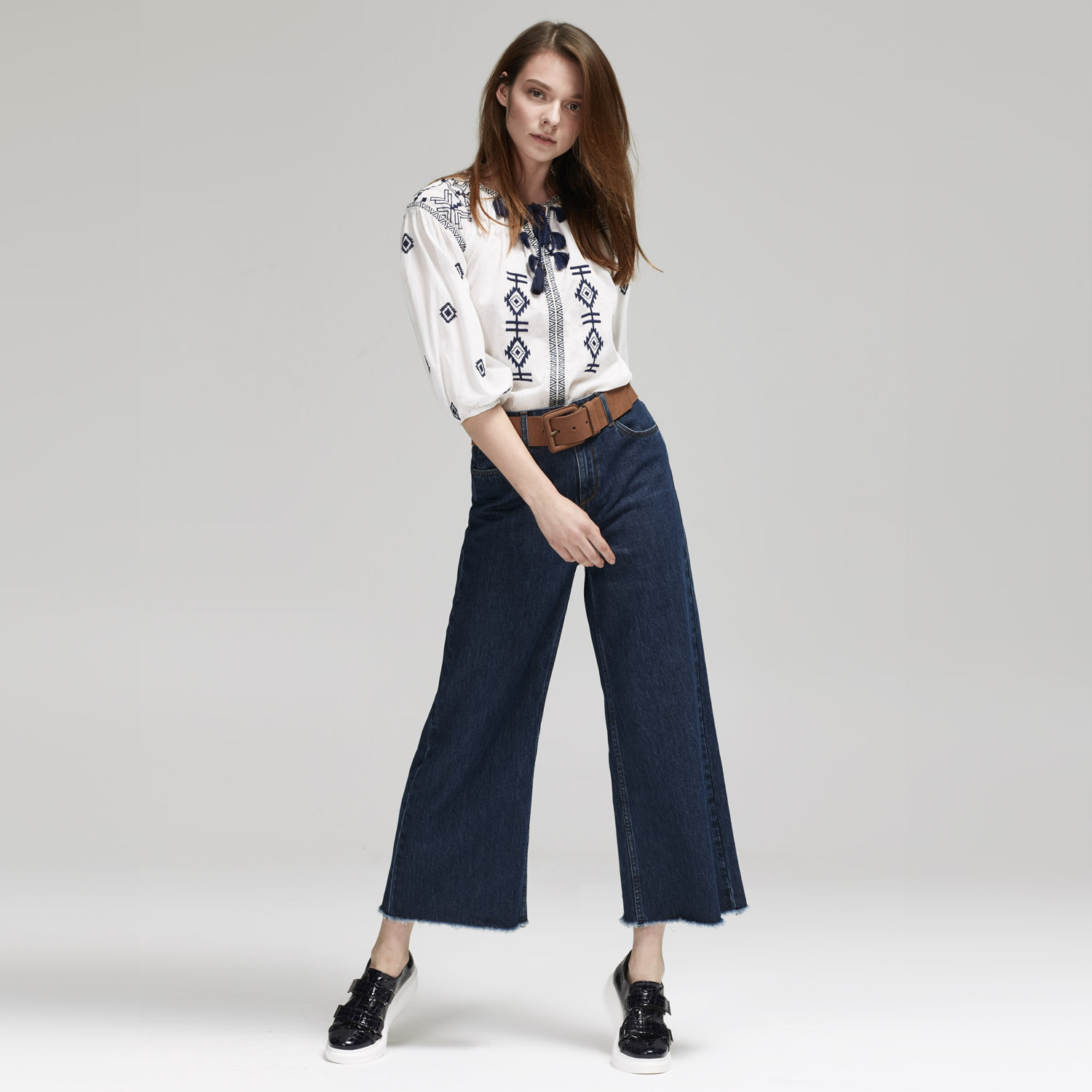 NAKIŞLI CASUAL BLUZ