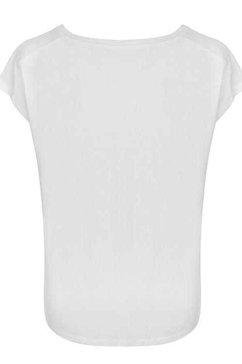  BASKILI KISA KOLLU T-SHIRT