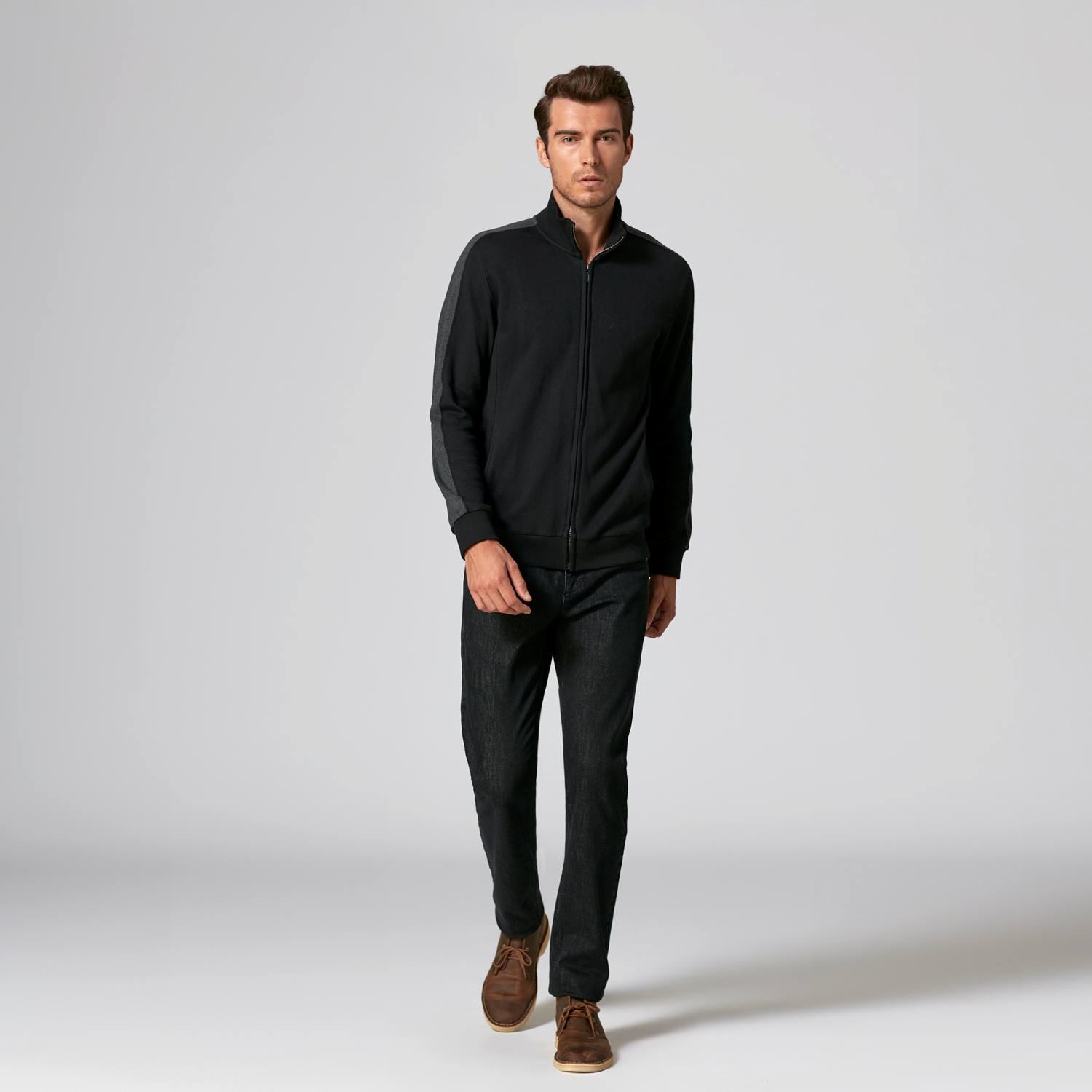 DÜZ FERMUARLI SWEATSHIRT