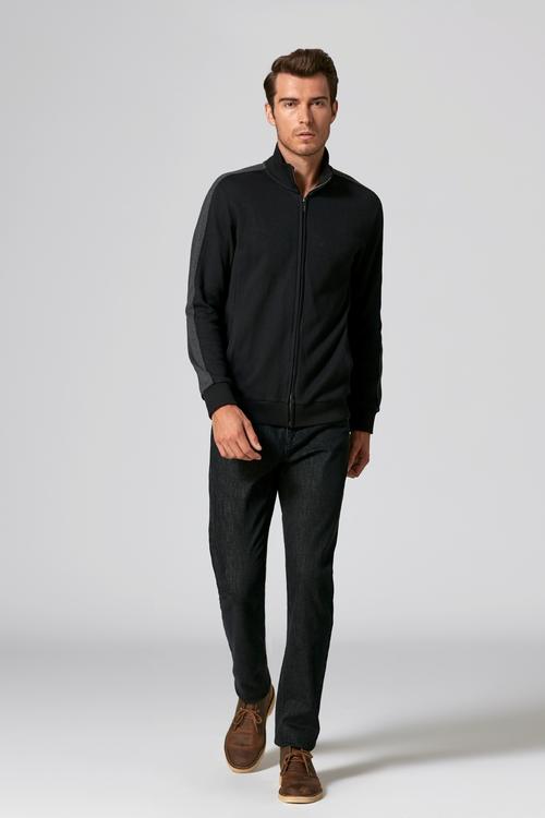  DÜZ FERMUARLI SWEATSHIRT