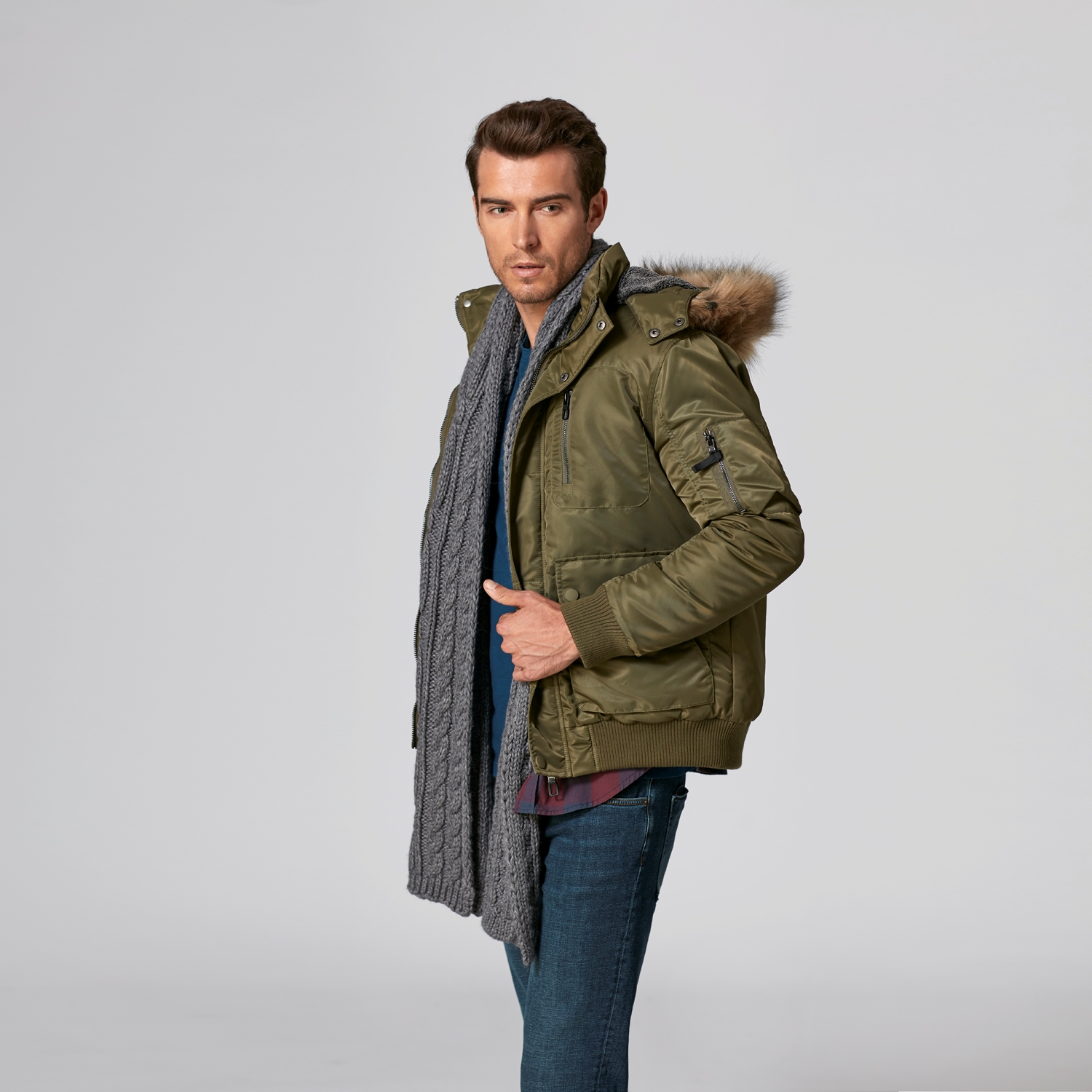 SUNİ KÜRK DETAYLI MONT