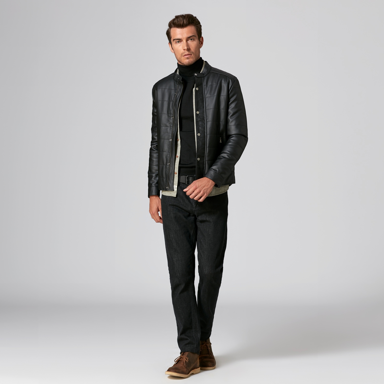 DERİ GÖRÜNÜMLÜ MONT