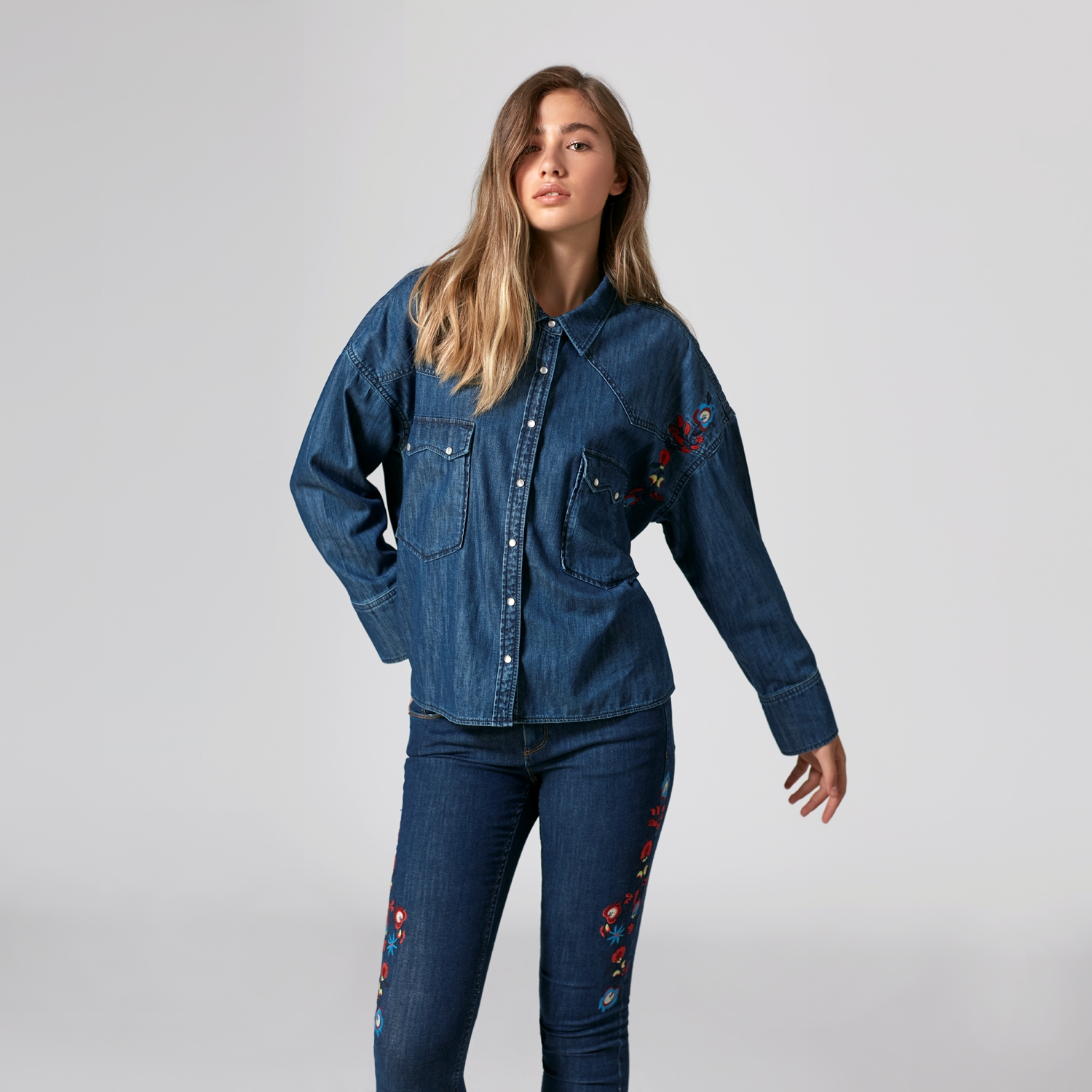 NAKIŞLI JEAN GÖMLEK