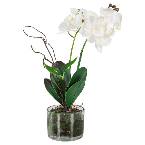  SAKSILI YAPAY ORKİDE BEYAZ 38 CM