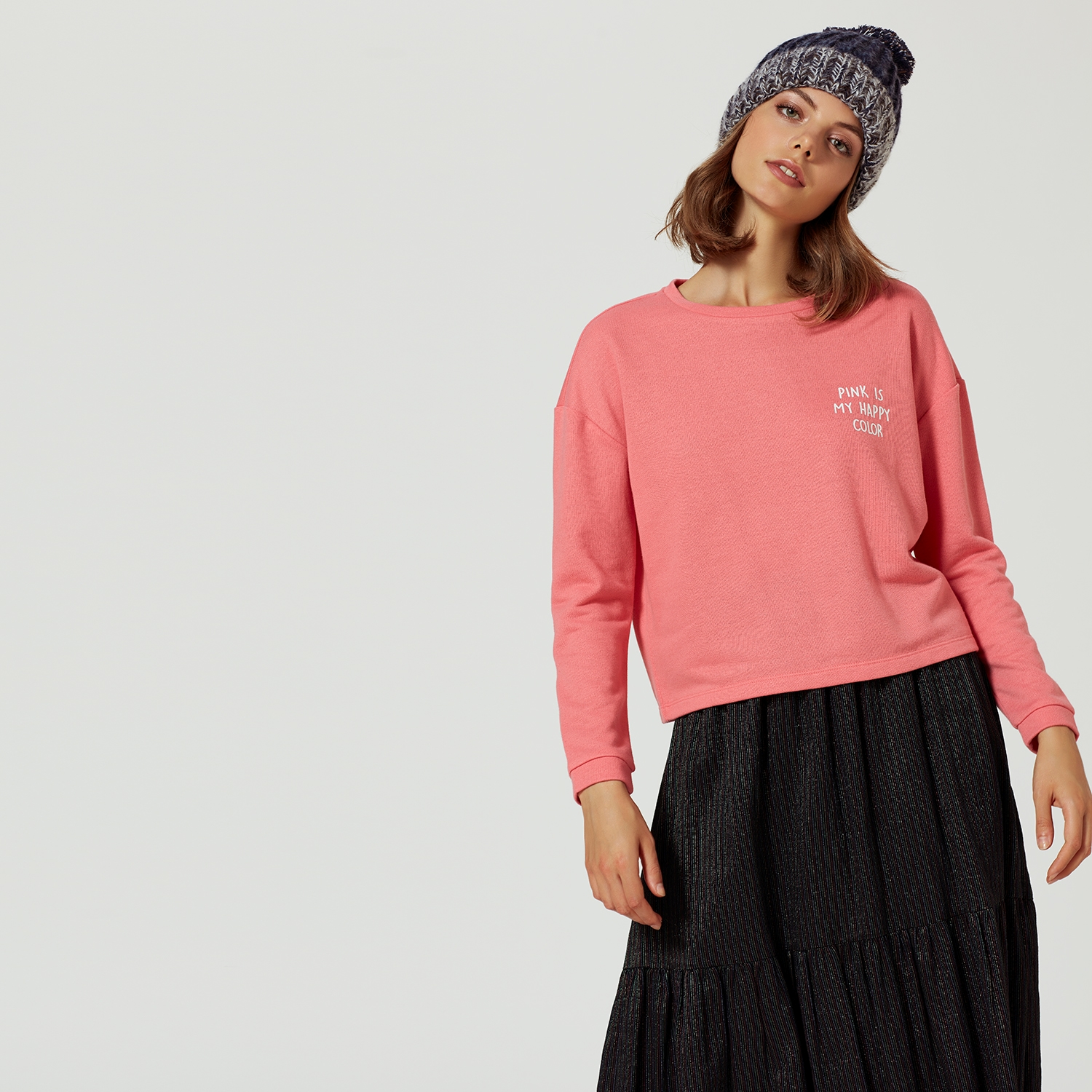 BİSİKLET YAKA SWEATSHIRT