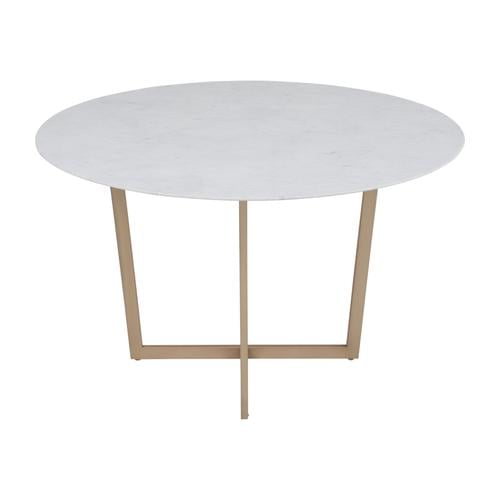  MILA BEYAZ MERMER MASA - 120 & 120 CM