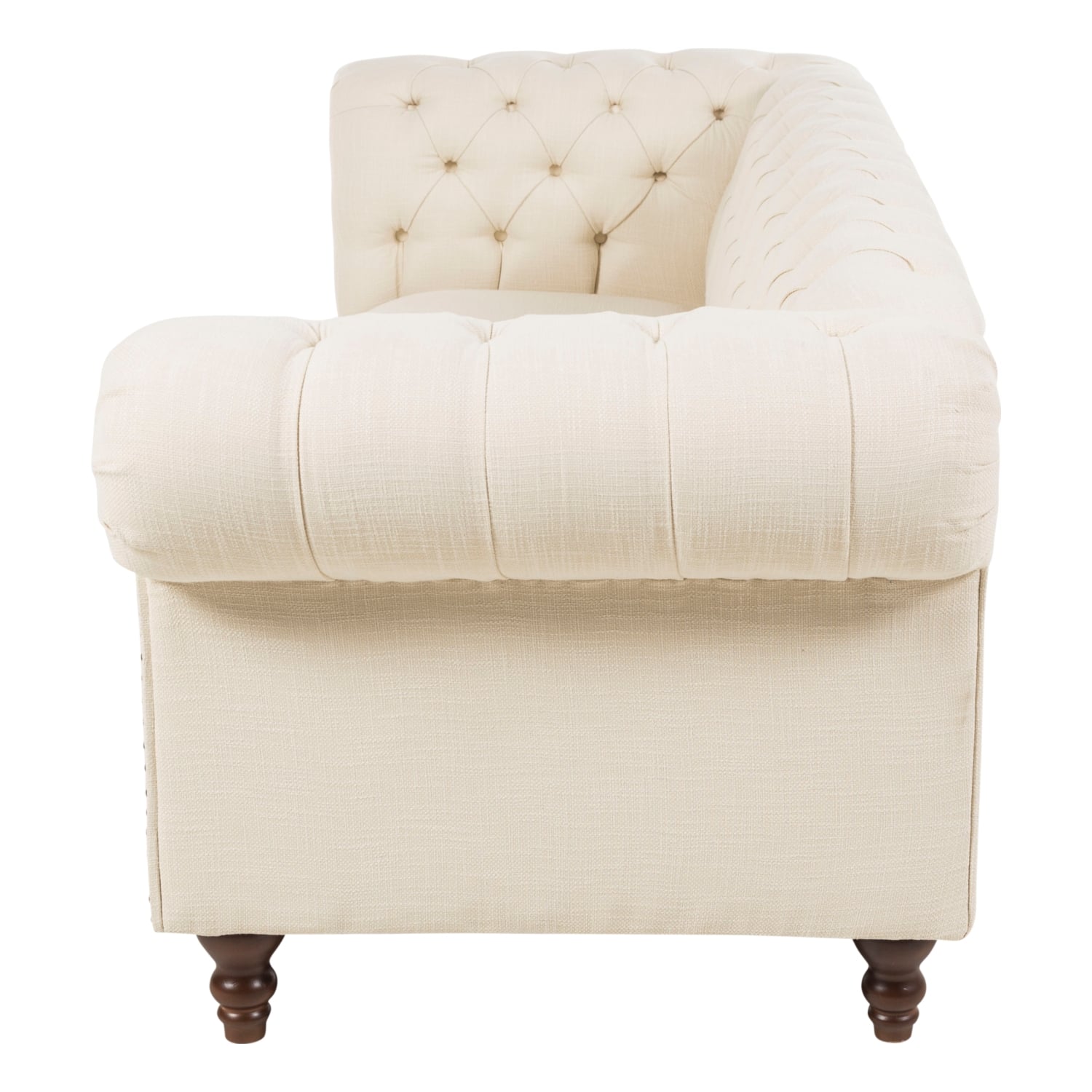 LUNA BEYAZ KUMAŞ CHESTER KOLTUK