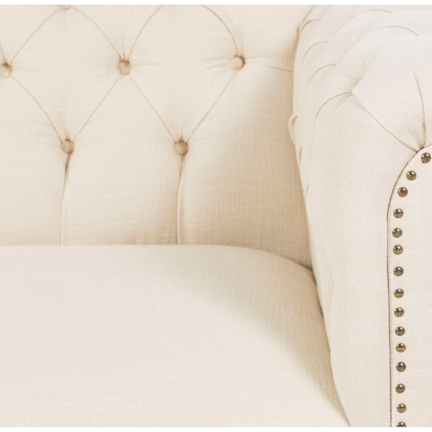 LUNA BEYAZ KUMAŞ CHESTER KOLTUK