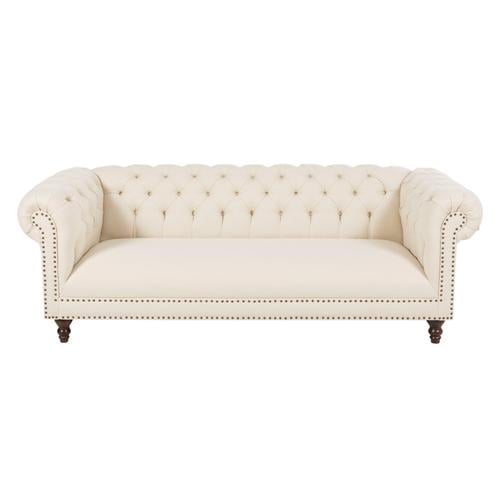  LUNA BEYAZ KUMAŞ CHESTER KOLTUK