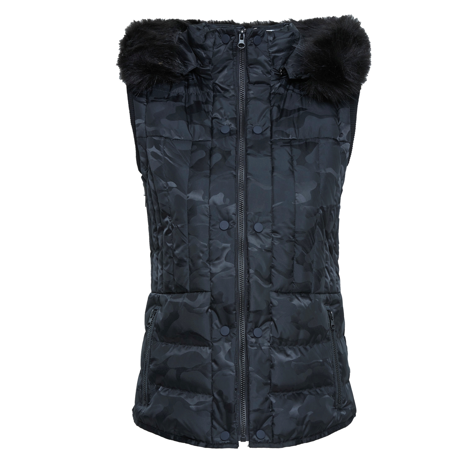 KÜRK DETAYLI KAPİTONE YELEK