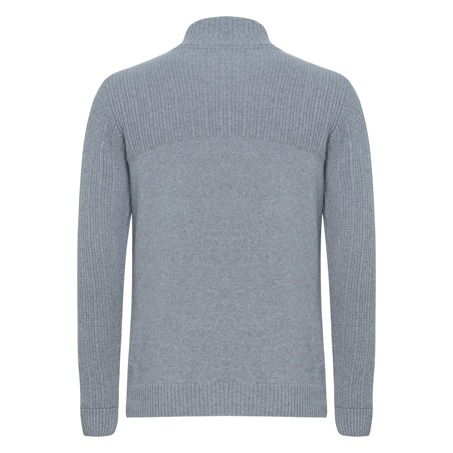 DİK YAKA FERMUAR DETAYLI KAZAK