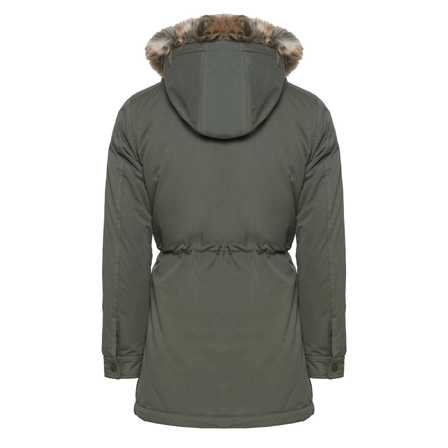 KÜRK DETAYLI KAPÜŞONLU PARKA