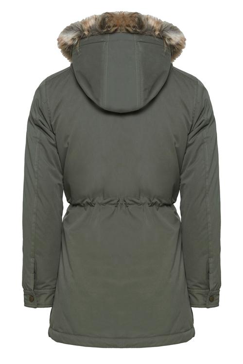  KÜRK DETAYLI KAPÜŞONLU PARKA