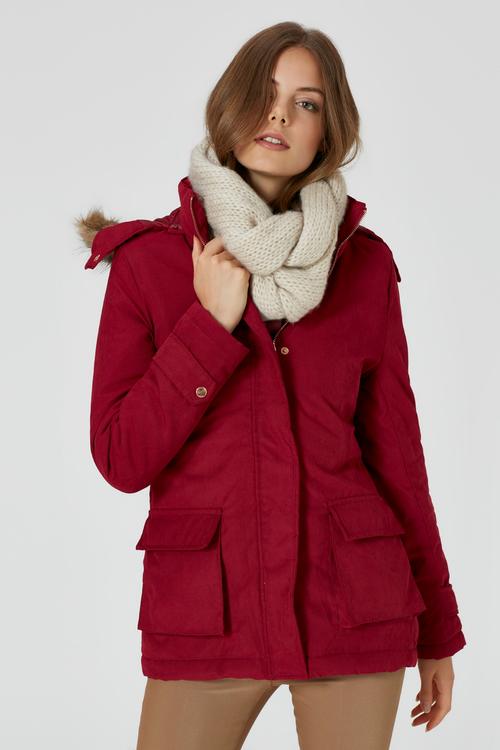  KÜRK DETAYLI YAĞMURLUK / PARDESÜ