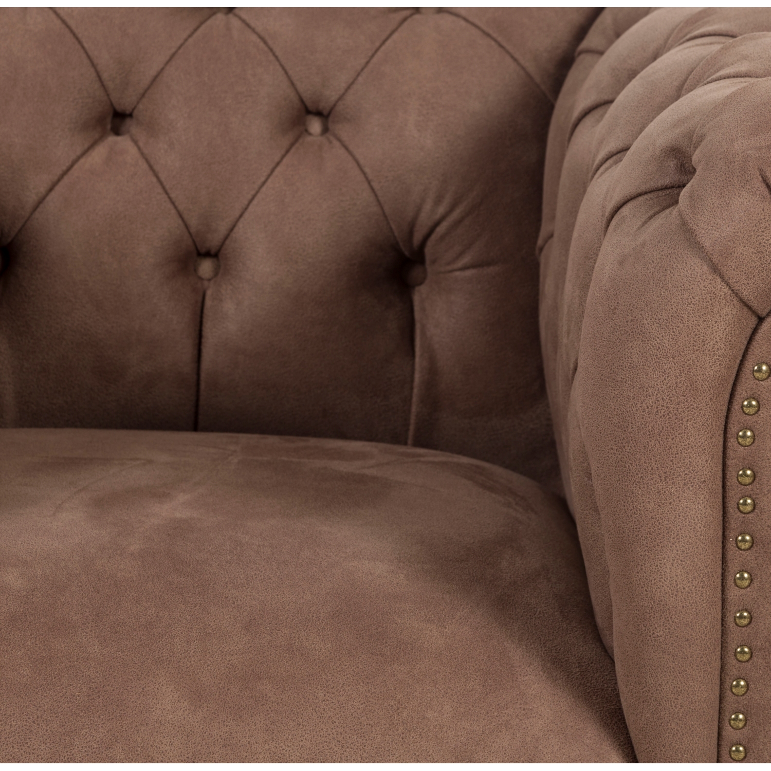 LUNA AÇIK KAHVE TEKLİ CHESTER KOLTUK