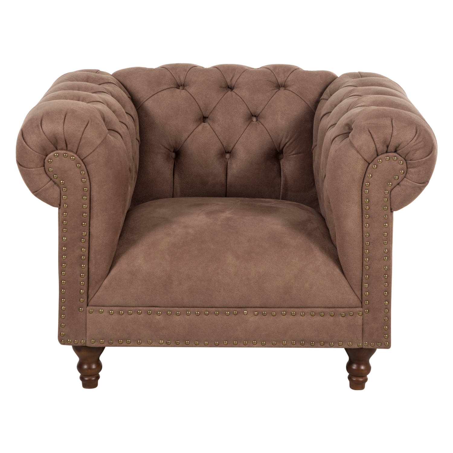 LUNA AÇIK KAHVE TEKLİ CHESTER KOLTUK