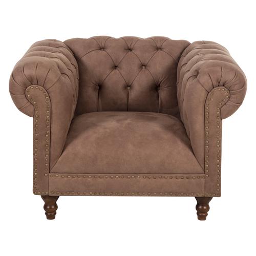  LUNA AÇIK KAHVE TEKLİ CHESTER KOLTUK