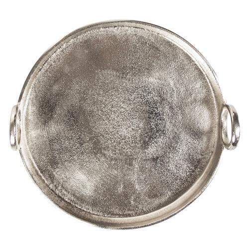  SILVER YUVARLAK DEKORATİF TEPSİ 31 CM