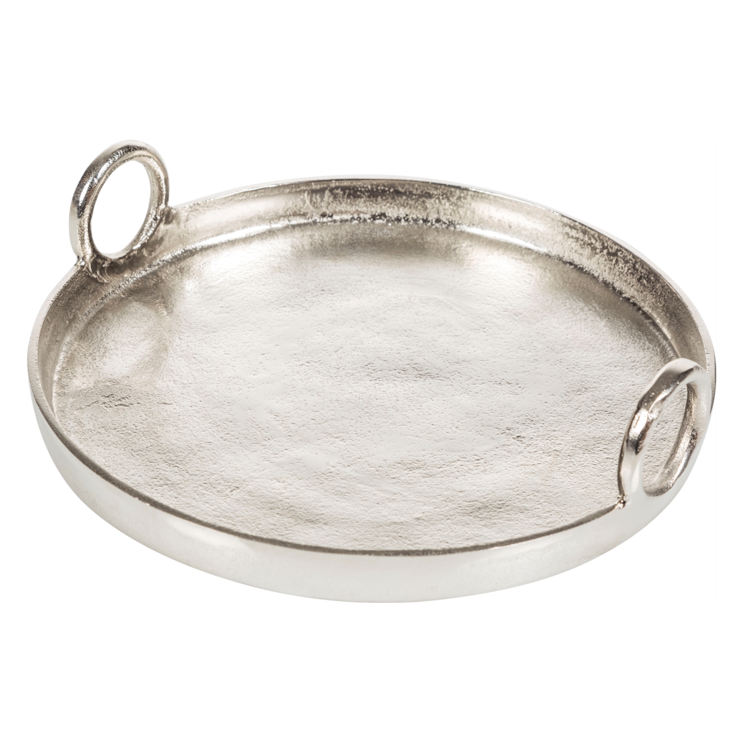 SILVER YUVARLAK DEKORATİF TEPSİ 31 CM