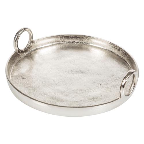  SILVER YUVARLAK DEKORATİF TEPSİ 31 CM