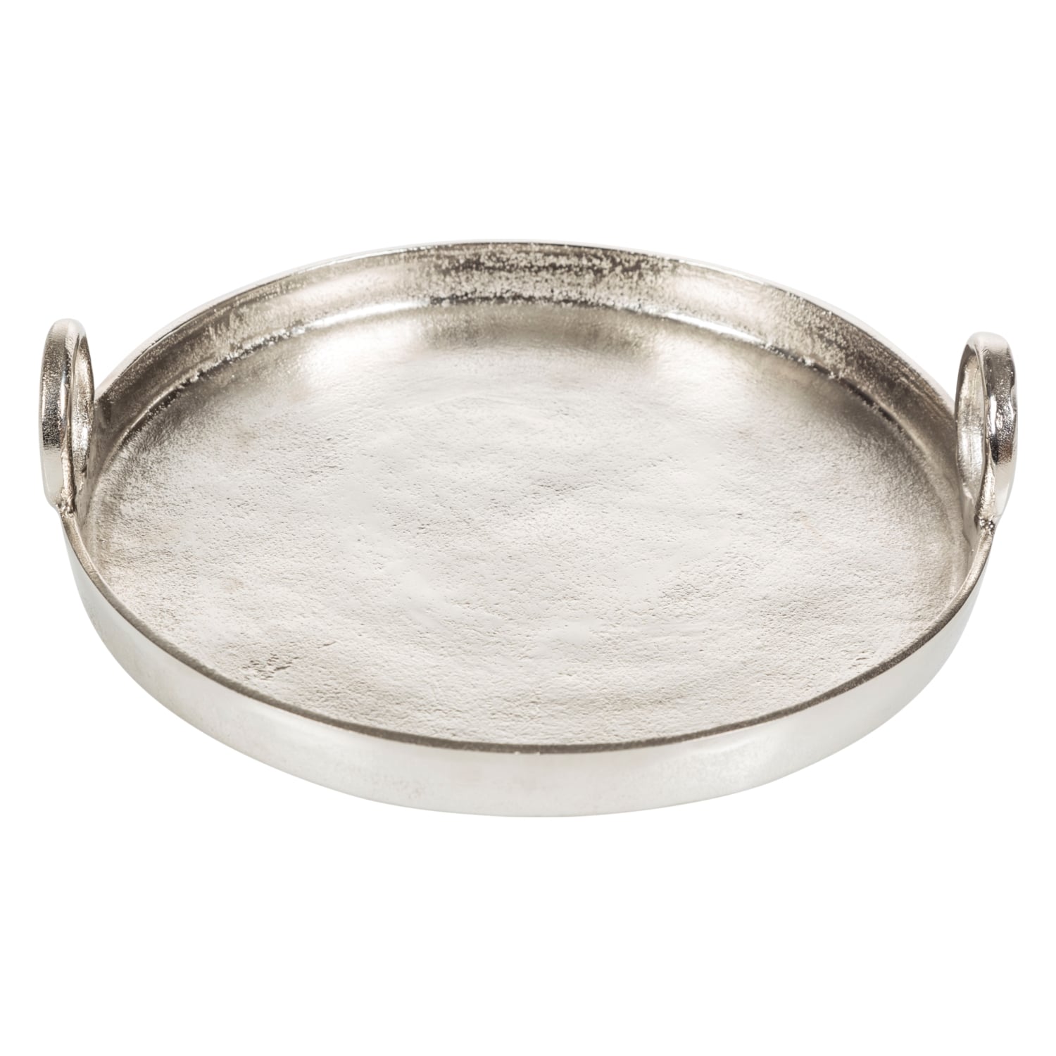 SILVER YUVARLAK DEKORATİF TEPSİ 31 CM