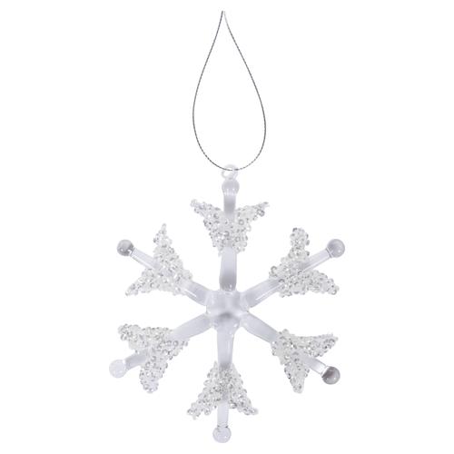  KAR TANESİ CAM YILBAŞI AĞAÇ SÜSÜ 12CM