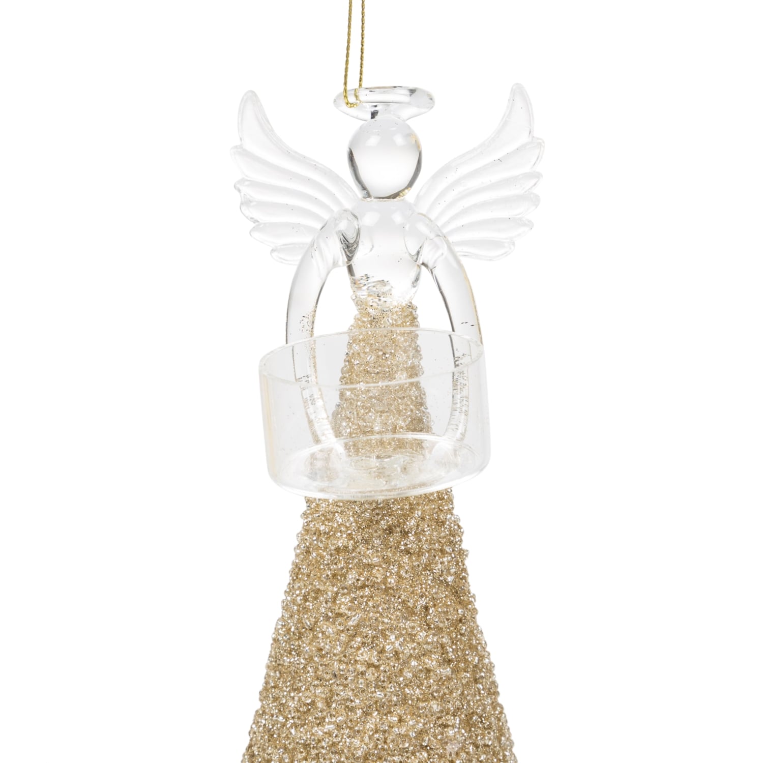 MELEK YILBAŞI ALTIN CAM MUMLUK 18CM