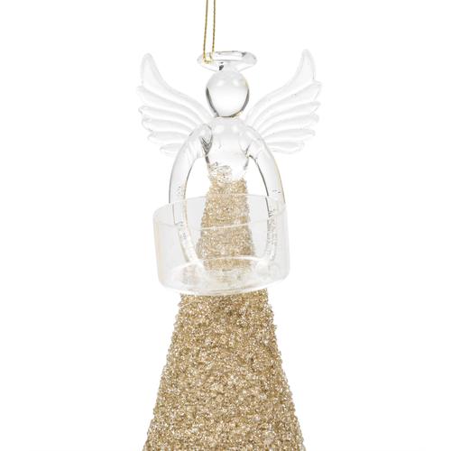  MELEK YILBAŞI ALTIN CAM MUMLUK 18CM