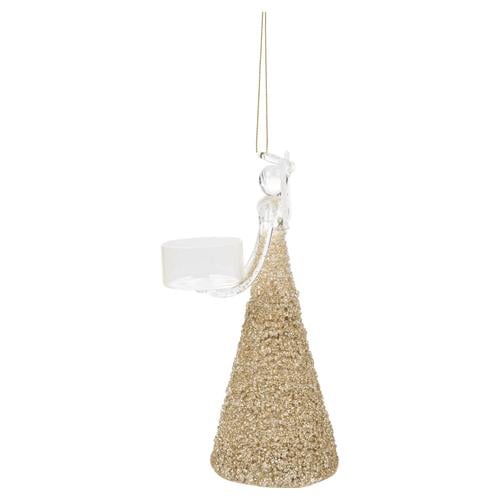  MELEK YILBAŞI ALTIN CAM MUMLUK 18CM