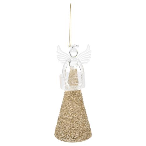  MELEK YILBAŞI ALTIN CAM MUMLUK 18CM