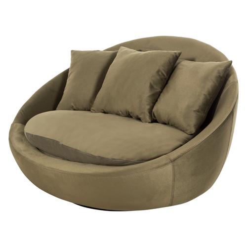  LOVELY HAKİ KADİFE DÖNER KOLTUK