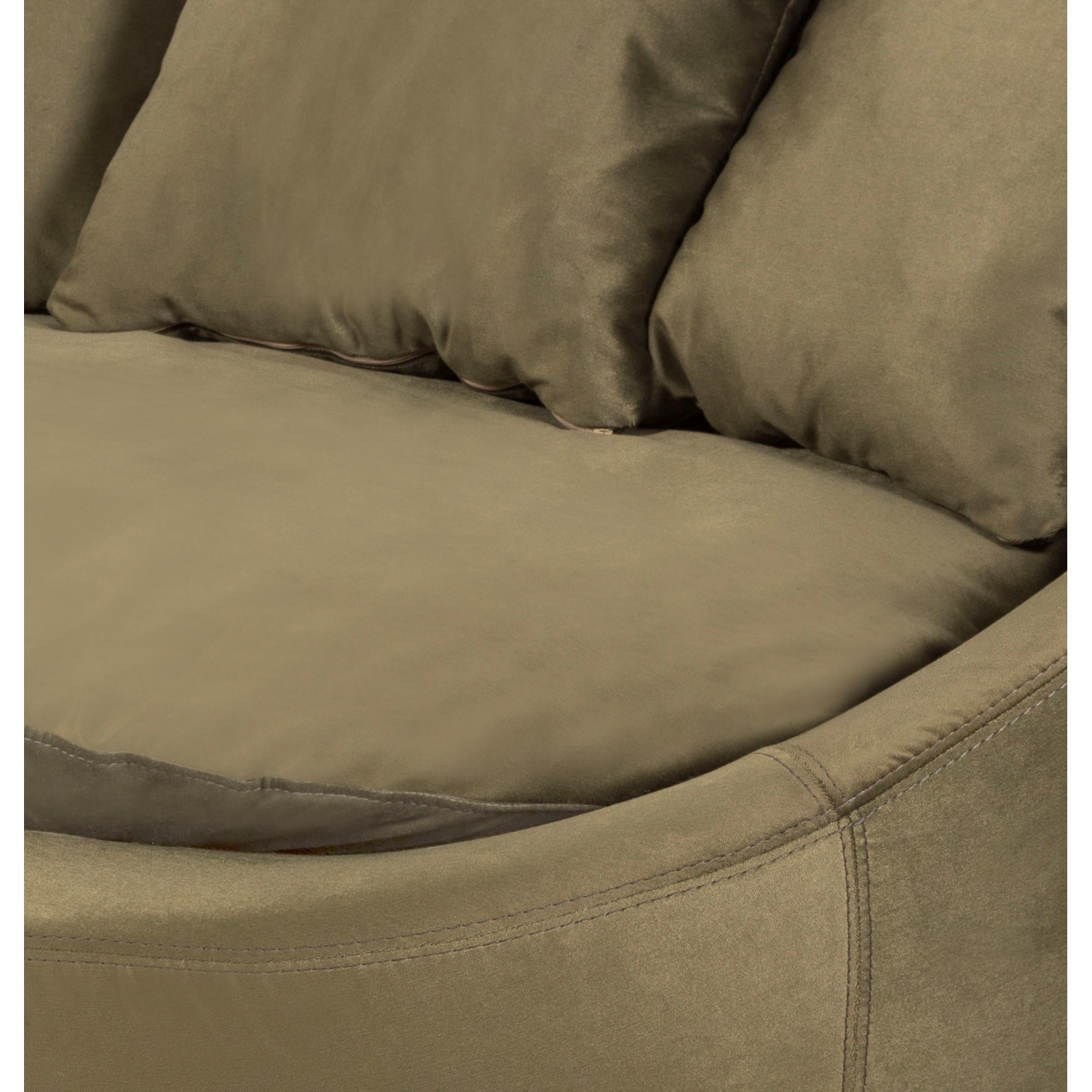 LOVELY HAKİ KADİFE DÖNER KOLTUK