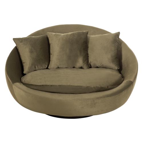  LOVELY HAKİ KADİFE DÖNER KOLTUK