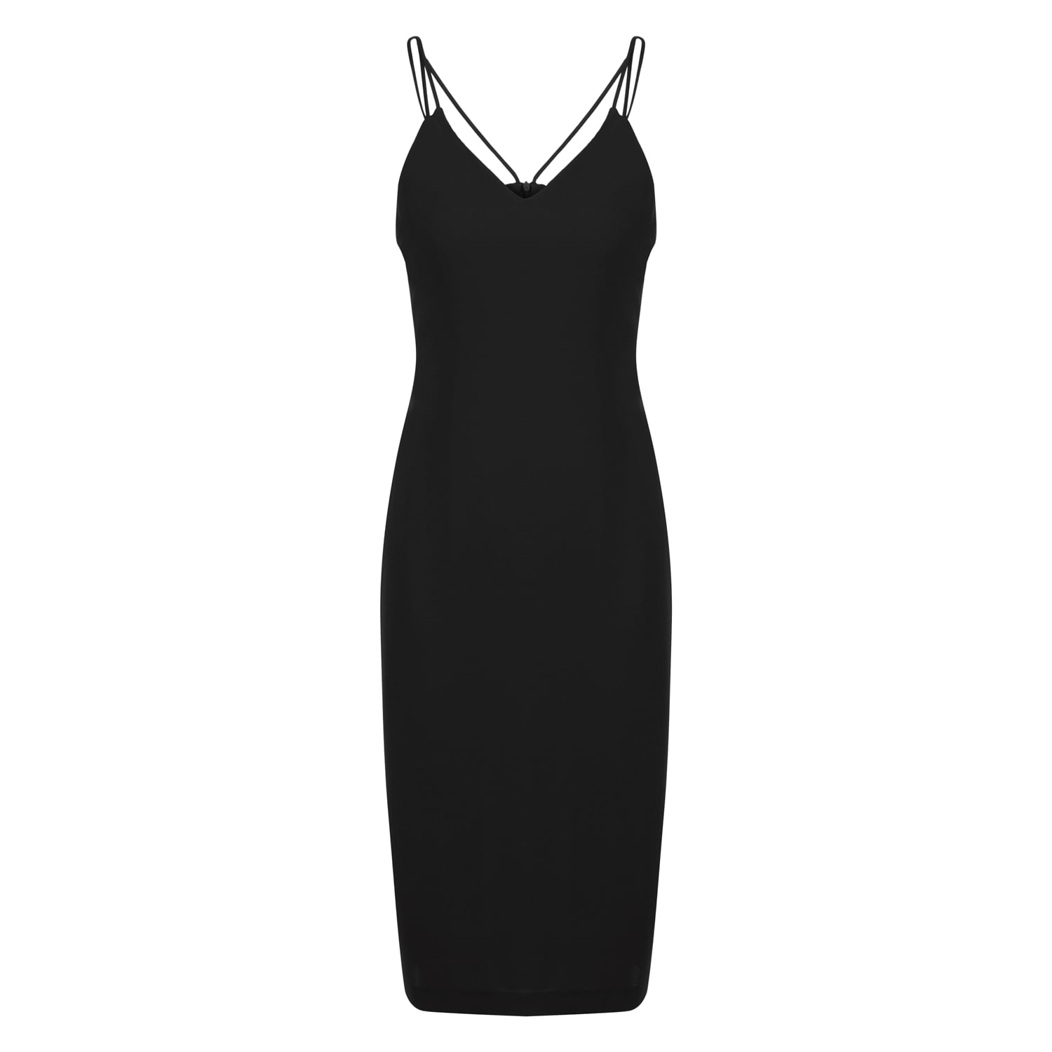 İP ASKILI MİDİ ELBİSE