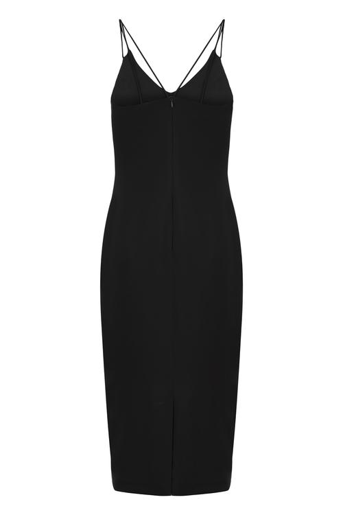  İP ASKILI MİDİ ELBİSE