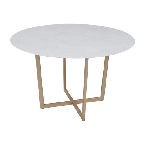  MILA BEYAZ MERMER MASA - 120 & 120 CM