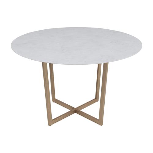  MILA BEYAZ MERMER MASA - 120 & 120 CM