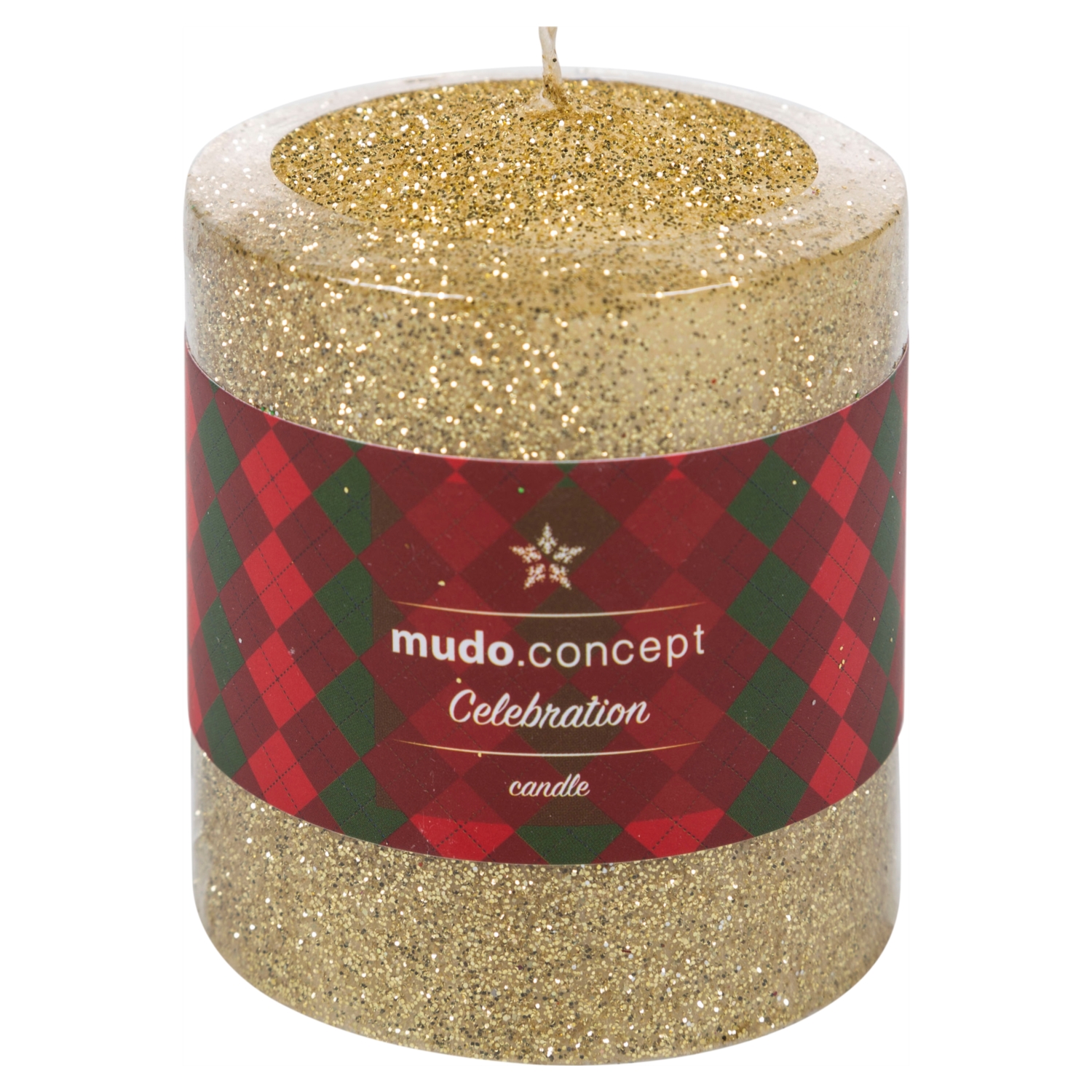 CELEBRATION SİLİNDİR MUM - ALTIN 7X8 CM