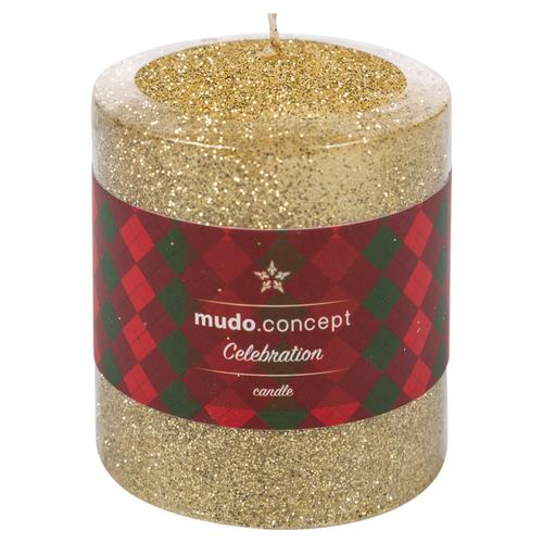  CELEBRATION SİLİNDİR MUM - ALTIN 7X8 CM