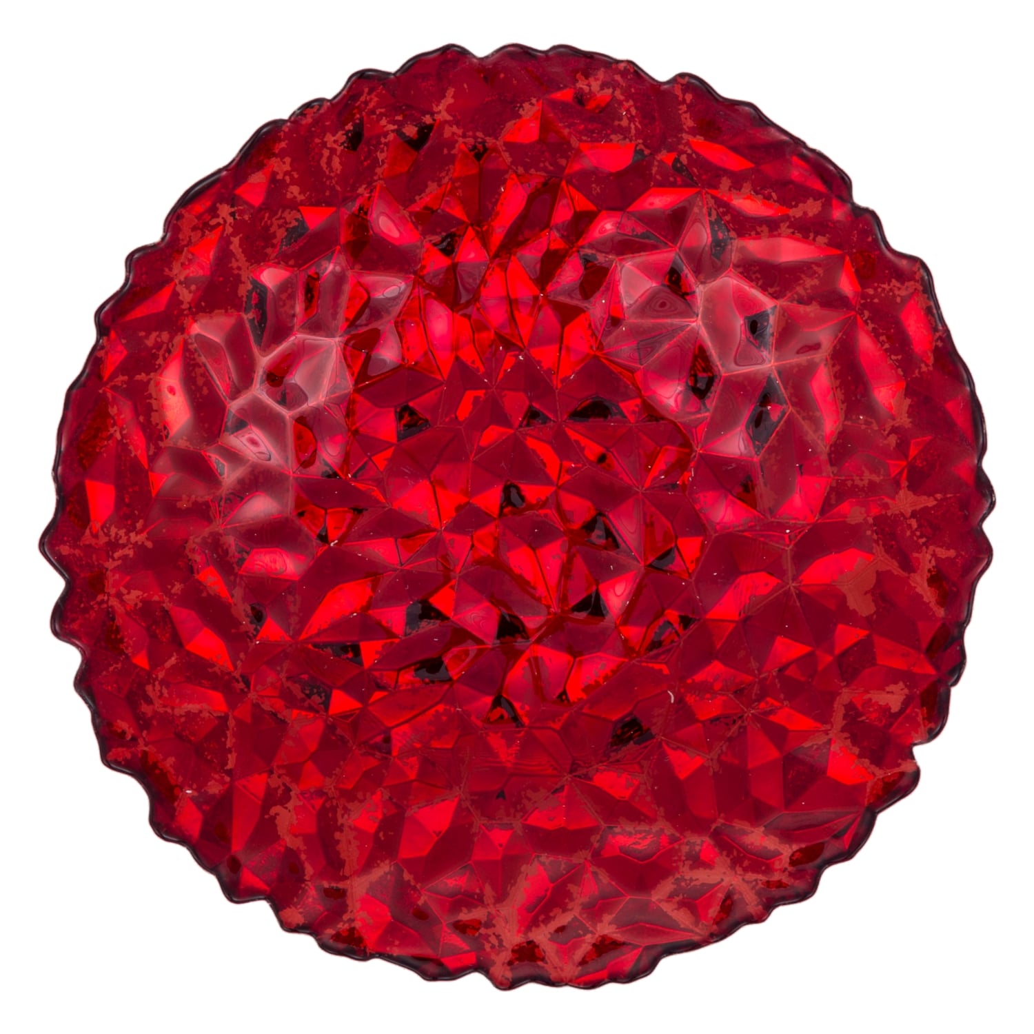 MERKÜRİ KIRMIZI DEKORATİF TABAK - 33 CM