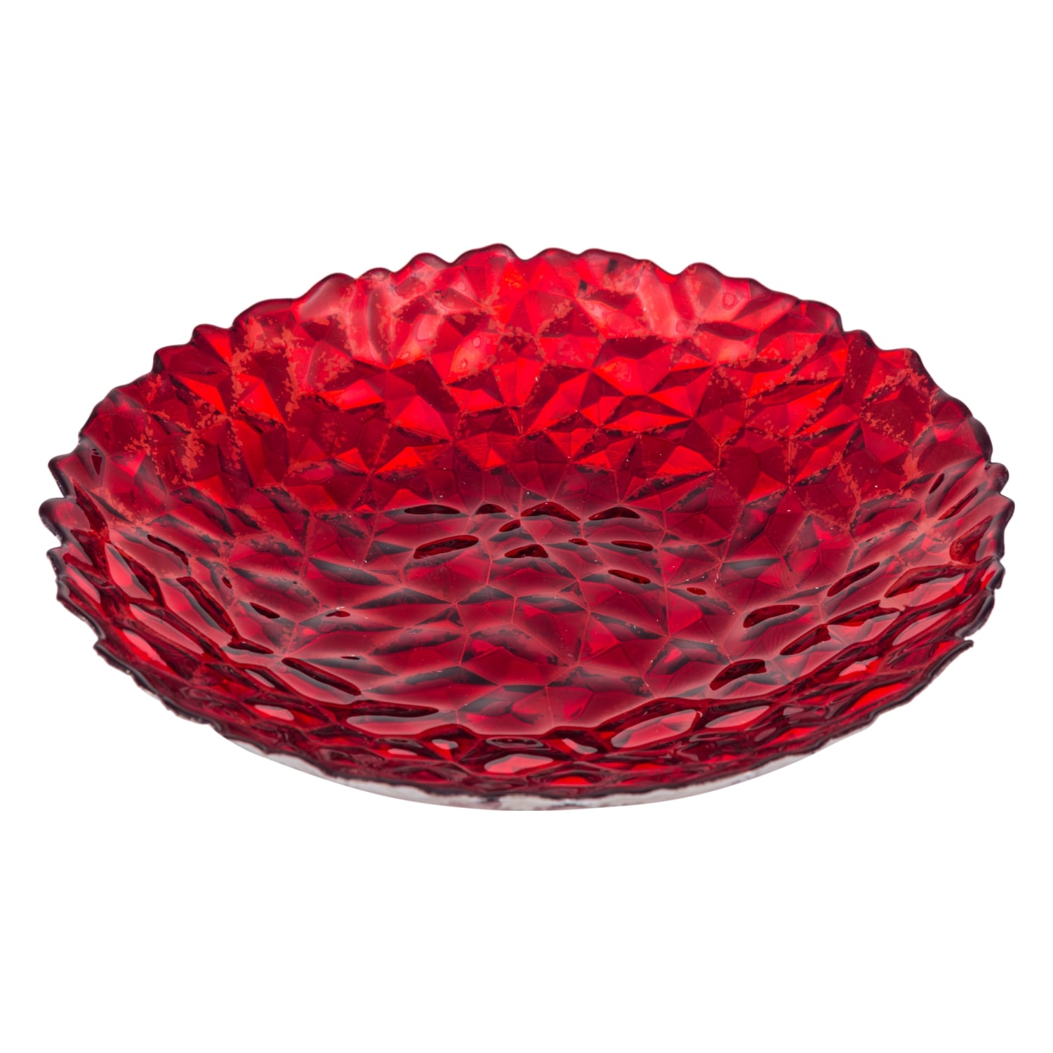 MERKÜRİ KIRMIZI DEKORATİF TABAK - 33 CM