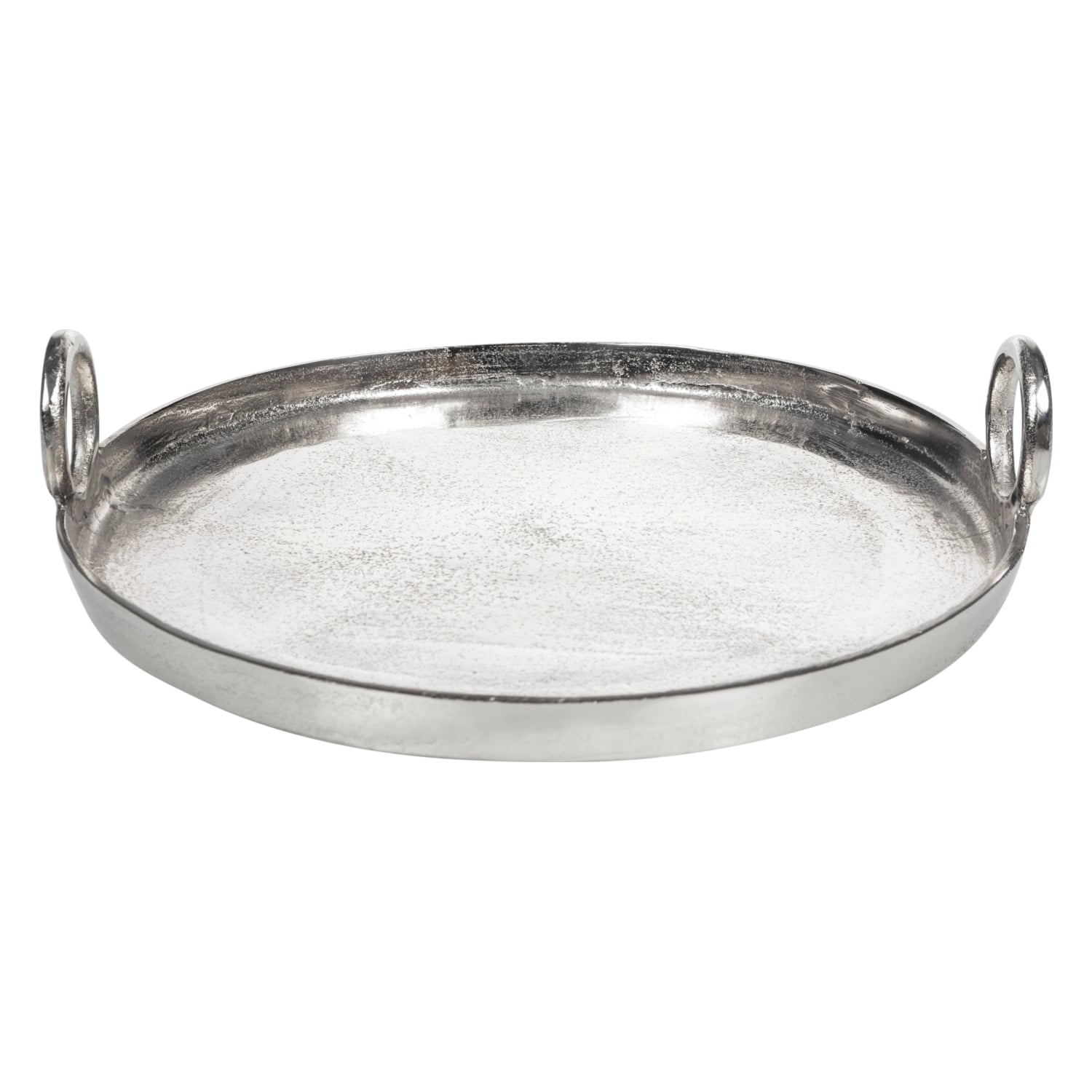 SILVER YUVARLAK DEKORATİF TEPSİ 40 CM