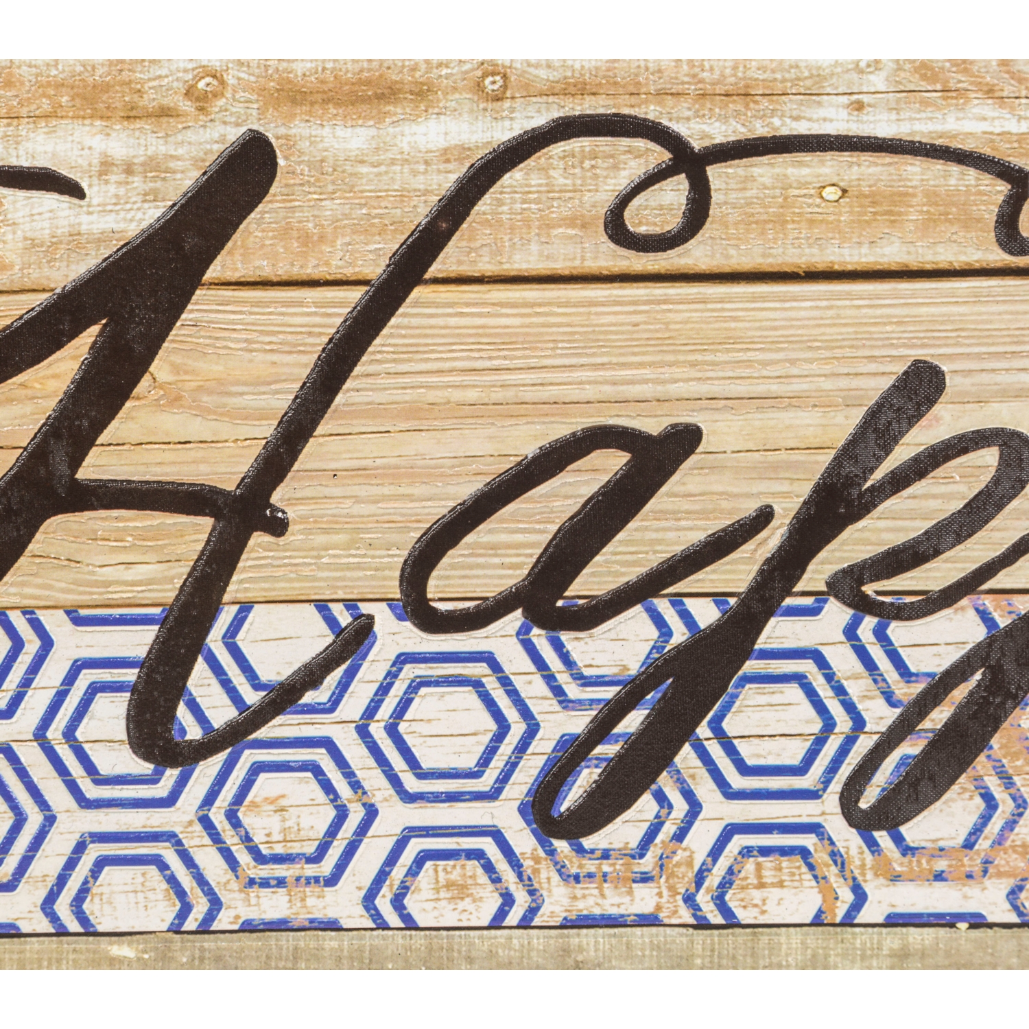 HAPPY WOODEN PANO 51X36 CM
