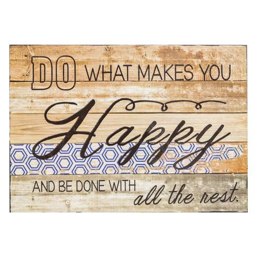  HAPPY WOODEN PANO 51X36 CM