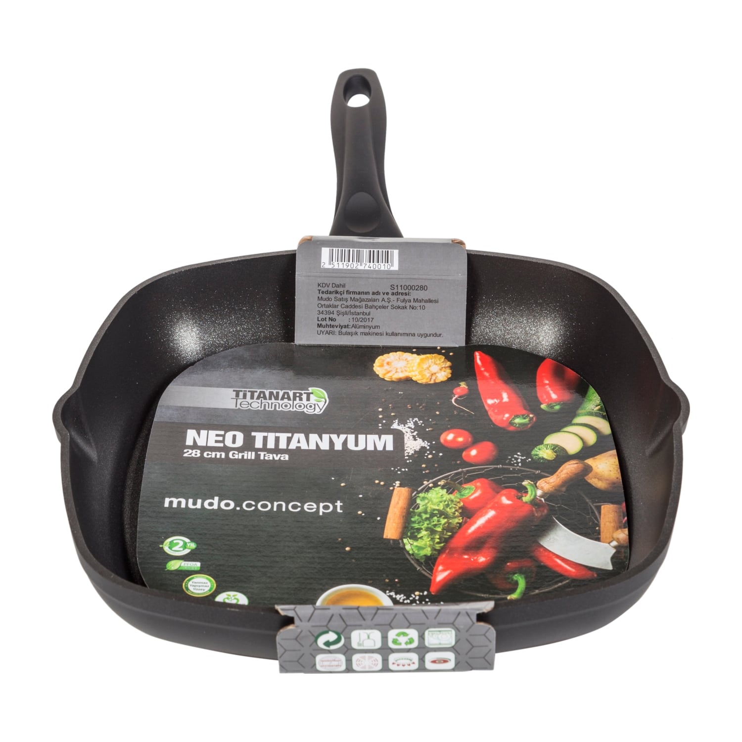 NEO TİTANYUM GRILL TAVA - 28 CM
