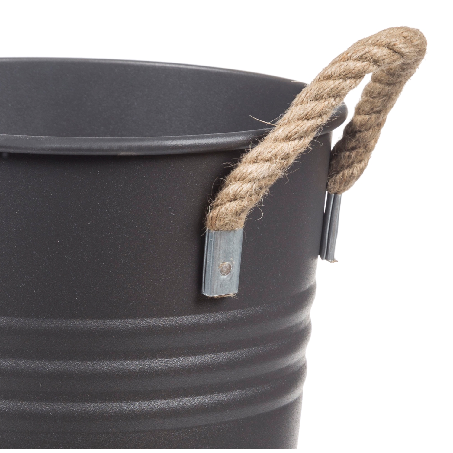 GALVANİZ VAZO - SİYAH 50 CM