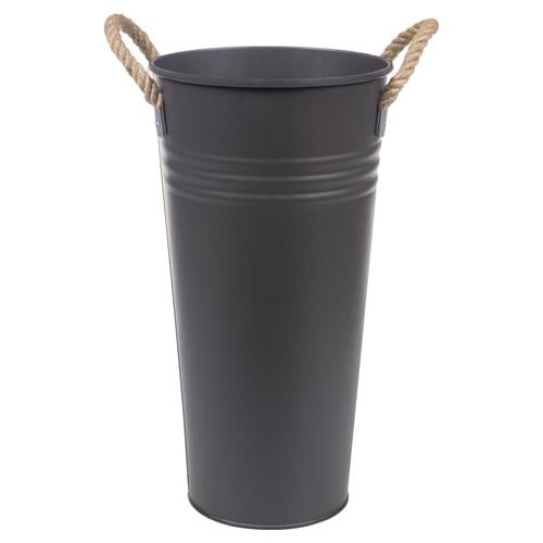  GALVANİZ VAZO - SİYAH 50 CM