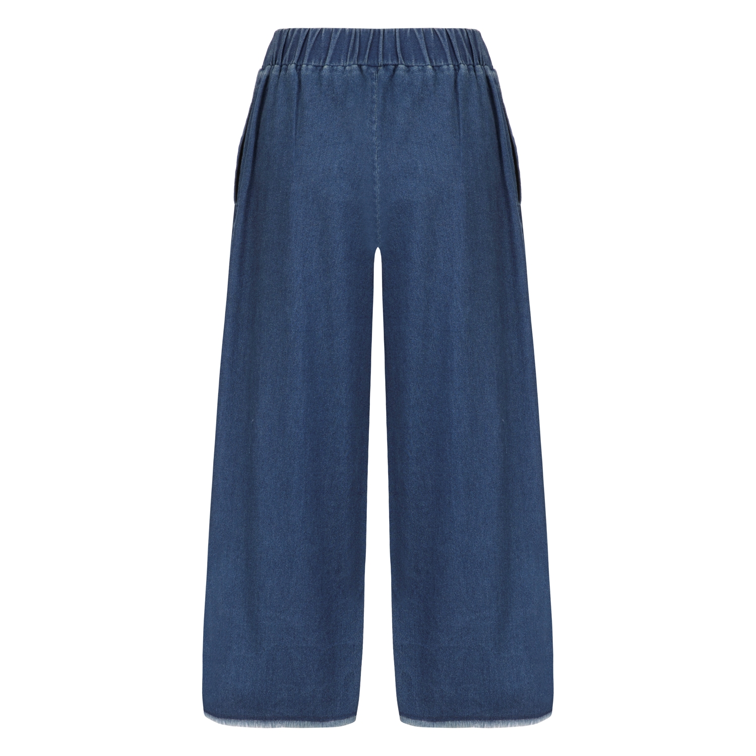 KESİK PAÇA BOL KESİM JEAN PANTOLON